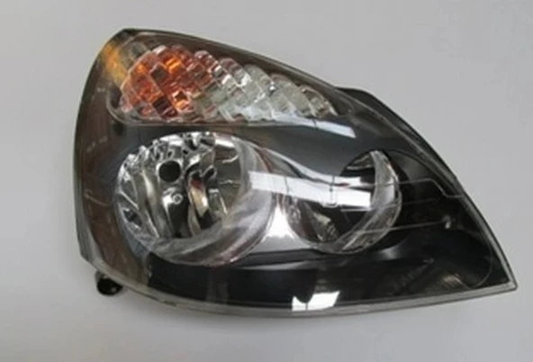 Renault Clio 2002-2006 Far Lambası Sağ Elektrikli - Motorsuz Siyah 5 Fiş Li () (Ayfar) (Adet) (Oem No:7701051770) ürün görseli 1