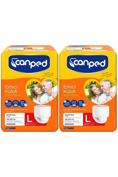 MEDİKALCİM Canped Emici Külot Hasta Bezi Büyük Boy MEDİUM 120 Adet Eko Paket ürün görseli 1