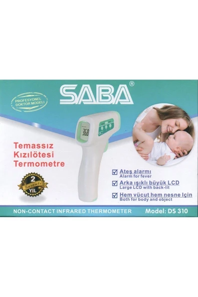 MEDİKALCİM Saba Ds-310 Temassız Kızılöteli Ateş Ölçer İthal Termometre ürün görseli 1
