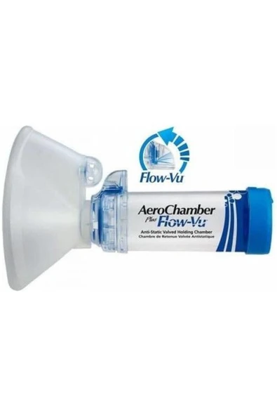 MEDİKALCİM Aerochamber Plus Flow-Vu Mavi-Large 5+ ürün görseli 1