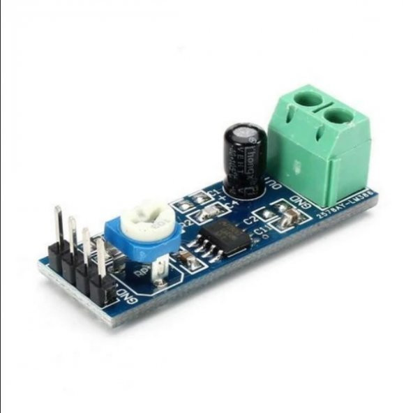 LM386 Ses Amplifikatör Modülü 200 Kez 5-12V 10K Ayarlanabilir Ses Kazanımı ürün görseli 1