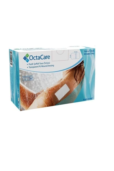 MEDİKALCİM Şeffaf Pedli Su Geçirmez Yara Örtüsü Steril Tekli Paket 5 CM x 7.5 CM 50 x 50'li ürün görseli 1