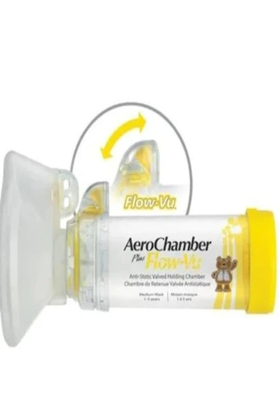 MEDİKALCİM Sarı Flow-vu Chamber 1-5 Yaş Aerochamber ürün görseli 1