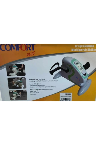 MEDİKALCİM Comfort Plus Ev Tipi Elektrikli Mini Egzersiz Bisikleti ürün görseli 1