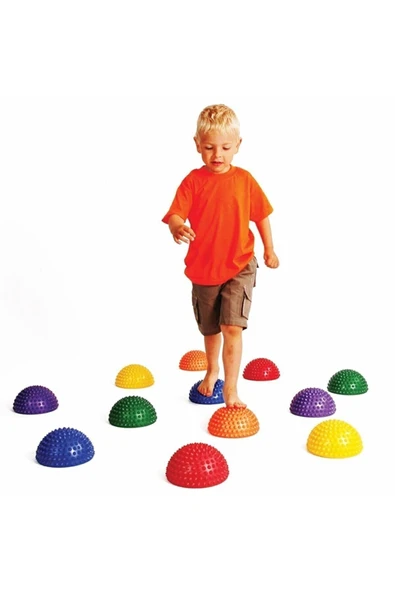 MEDİKALCİM Duyu Denge Nehir Taşlarıdikenli Duyusal Denge Yarım Top6 Lı Set ürün görseli 1