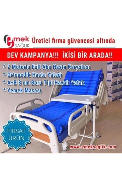 MEDİKALCİM Full Abs Kumandalı Elektrikli Hasta Yatağı Emek Hasta Yatakları ürün görseli 1