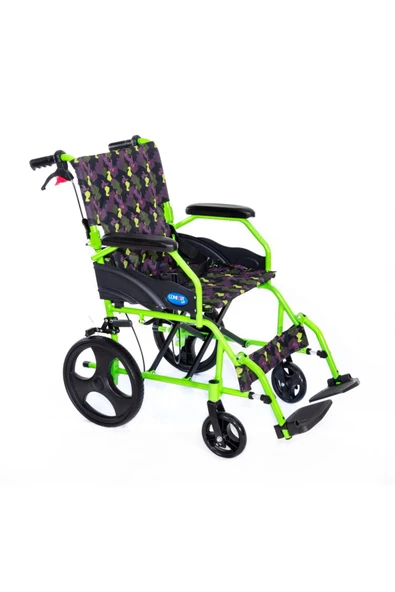 MEDİKALCİM Comfort Plus KY863-12 Green Alüminyum Tekerlekli Sandalye ürün görseli 1