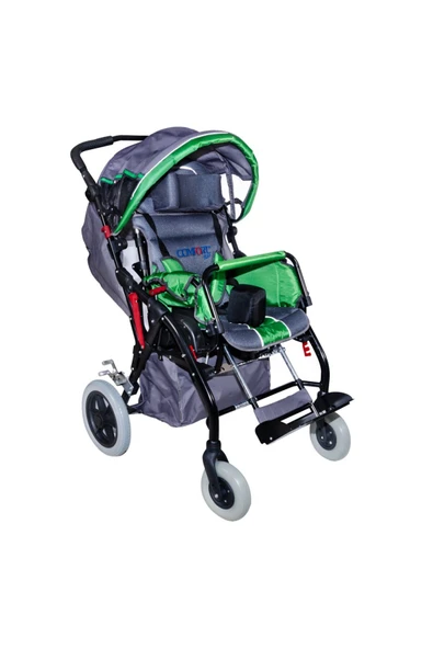 MEDİKALCİM Comfort Plus DM-8001 BUGGY 40 cm Yeşil Engelli Puseti ürün görseli 1