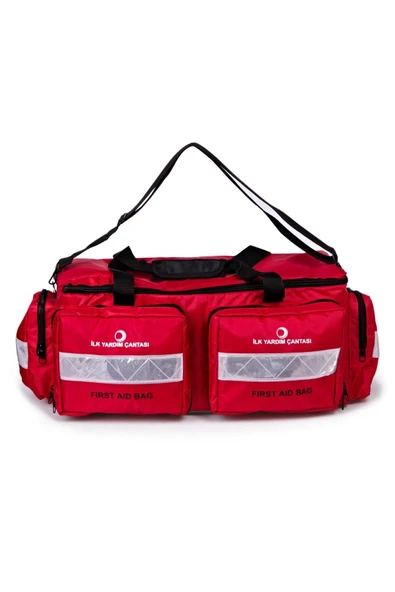 MEDİKALCİM Comfort Plus İlk Yardım Çantası 2 Çepli Büyük Boy Kırmızı ürün görseli 1