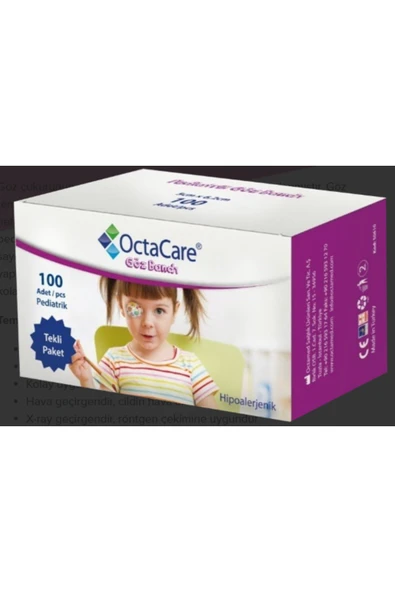 MEDİKALCİM OctaCare Pediatrik Göz Pedi Kız 5 cm x 6,2 cm 100 Adet ürün görseli 1