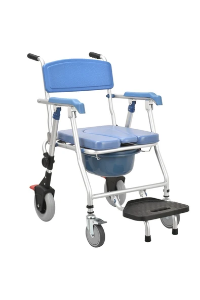 MEDİKALCİM Comfort Plus DM-69U Tuvalet Özellikli Tekerlekli Sandalye ürün görseli 1