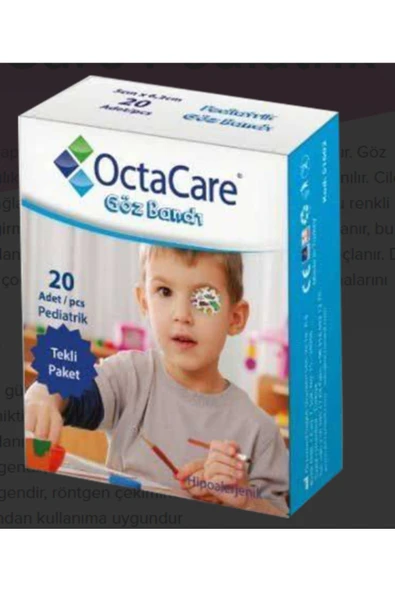MEDİKALCİM OctaCare Pediatrik Göz Pedi Erkek 5 cm x 6,2 cm 20 Adet ürün görseli 1