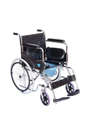 MEDİKALCİM Comfort Plus DM-680 Tuvalet Özellikli Tekerlekli Sandalye ürün görseli 1