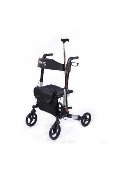 MEDİKALCİM Comfort Plus DM-9102 Gümüş Lüx Alüminyum Rolatör ürün görseli 1