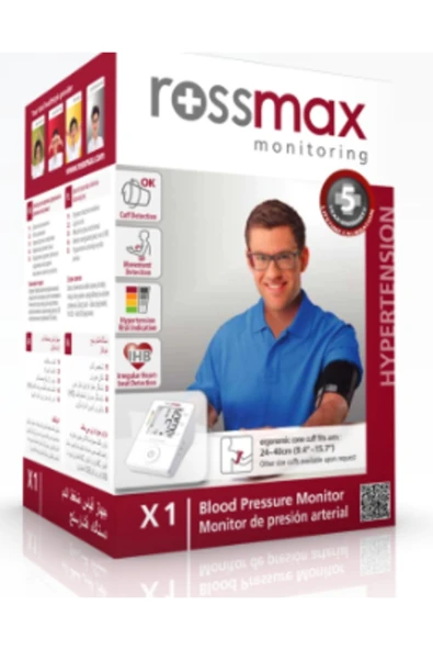 MEDİKALCİM Rossmax X1 Üst Kol Tipi Otomatik Tansiyon Aleti 5 Yıl GarantiliRossmax ürün görseli 1