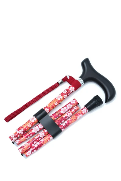 Kifidis MF606 Katlanır Baston B044-8231 Kırmızı Çiçekli ürün görseli 1