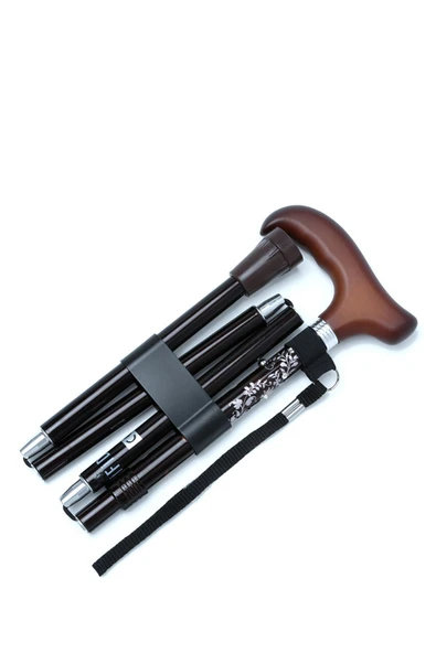 Kifidis 606SAW Taşlı Katlanır Baston 9032-4 Siyah Desenli ürün görseli 1