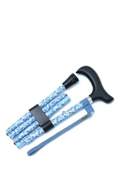 Kifidis MF606 Katlanır Baston B044-8449-1 Mavi Çiçekli ürün görseli 1