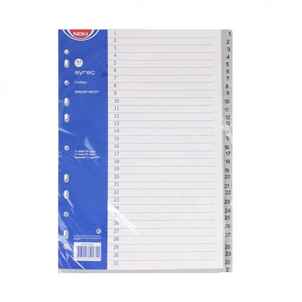 Noki Seperatör 1-31 Rakamlı Plastik A4 59231 ürün görseli 1