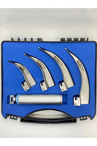 MEDITERIAN Lambalı Yetişkin Laringoskop Set 4 Blade Macintosh(eğri) ürün görseli 1