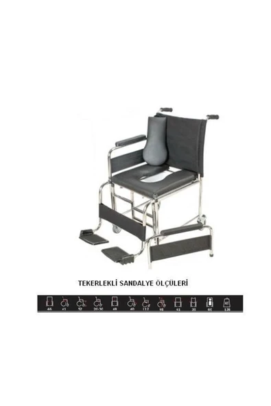 MEDİKALCİM Klozetli Tekerlekli Sandalye ürün görseli 1