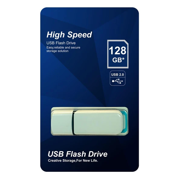 Elba 128Gb Plastik Beyaz-Mavi 2.0 Usb Flash Bellek ürün görseli 1