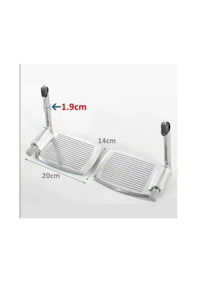 MEDİKALCİM Tekerlekli Sandalye Ayaklık Pedalı Metal 2 Adet ürün görseli 1