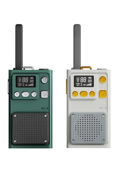 Wowkids W1A Çocuk Walkie Talkie 5 Km Green-Cream Aaa Pilli Çocuk Telisizi ürün görseli 1