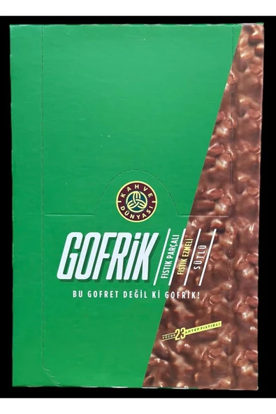 KAHVE DÜNYASI GOFRİK SÜTLÜ FISTIK PARÇALI & FISTIK EZMELİ 33 GR *24'LÜ ürün görseli 1