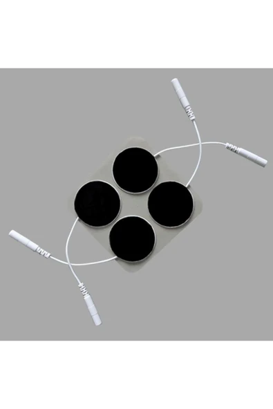 MAXİ Yuvarlak Soketli Elektrot 3.2x3.2 cm Ems Tens Cihazı Pin Girişli  2 Paket  8 Adet ürün görseli 1