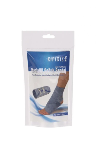 Kifidis Hızlı Soğutucu Mentollü Bandaj - 10 cm x 2,6 m Sporcu Tipi Ödem ve Ağrı Karşıtı Islak Sargı STD ürün görseli 1