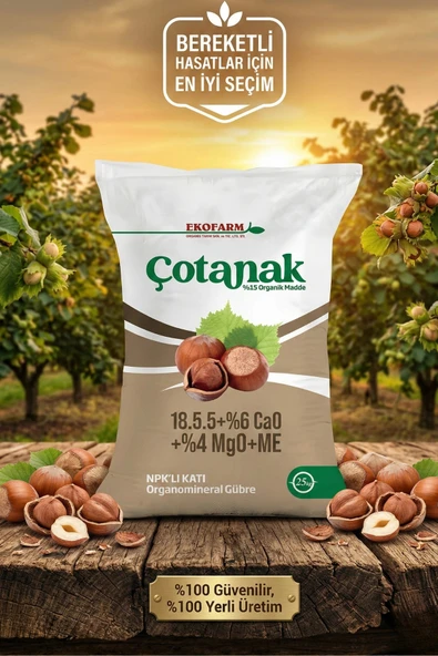 Ekofarm Çotanak 18.5.5 NPK Gübre Organik Madde ile Zenginleştirilmiş Granül Gübre 25 Kg ürün görseli 1