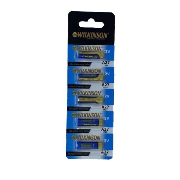 Wilkinson 27a Mn27 12v Alkalin Pil Kepenk Anahtar Pili Beşli Paket ürün görseli 1