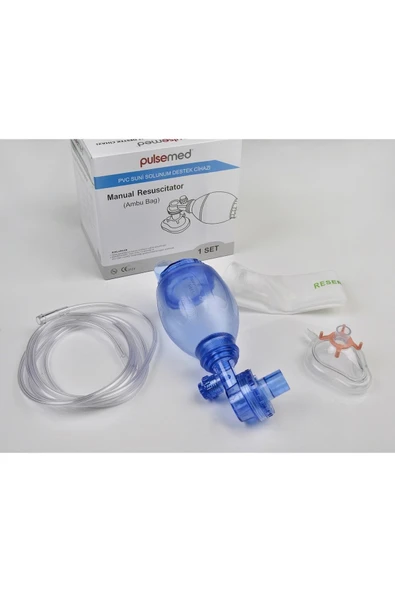 MEDİKALCİM Pulsemed Solunum Cihazı PVC Pediatrik - Çocuk Ambu ürün görseli 1