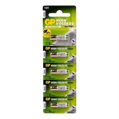 Gp 27a Mn27 12v Alkalin Pil Kepenk Anahtar Pili Beşli Paket ürün görseli 1