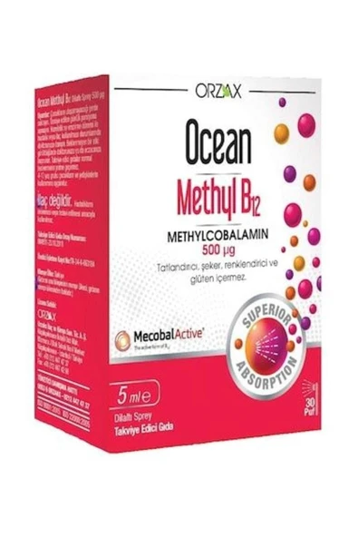 Ocean Methyl B12 500 Mcg Dilaltı Sprey 5 Ml ürün görseli 1