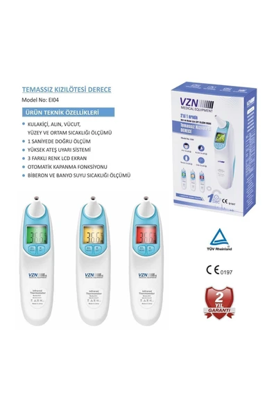 VZN Alın- Kulak ve Nesne,oda Için Temazsız Ateş Ölçer ürün görseli 1