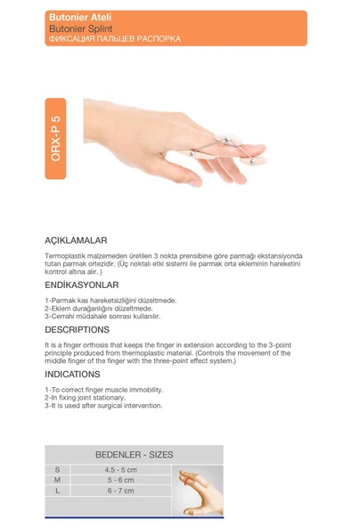 ORLEX Butonier Parmak Ateli Small - Resim 2