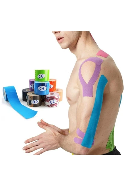 fk endeower Vzn Turkuaz Renk Premium Band Kinesio Band Sporcu Bandı 5cmx5m ürün görseli 1