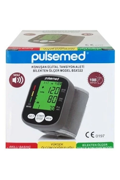 MEDİKALCİM Pulsemed Konuşan Bilekten Dijital Tansiyon Aleti BSX322 ürün görseli 1