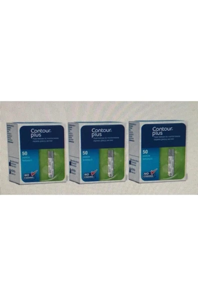 Bayer Contour Plus Kan Şekeri Test Stribi 3 Paket 150 Adet ürün görseli 1
