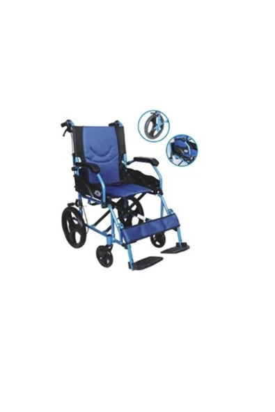 MEDİKALCİM Pulsemed Katlanabilir Tekerlekli Sandalye KY863LABJ-C-12''-46 ürün görseli 1