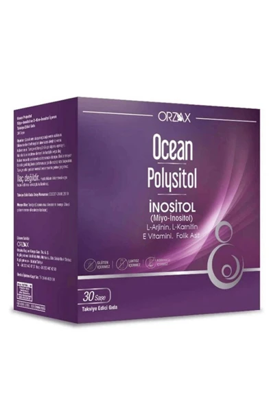 Ocean Polysitol 400 mcg 30 Saşe L-arginin,L-karnitin,E vitamini ve aktif formda folik asit içerir.. ürün görseli 1