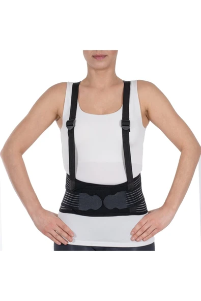 Wingmed Çalışma Korse 16cm Plus Askılı Siyah Bel Ağrılarında, Fıtık Ve Kireçlenmeler ürün görseli 1