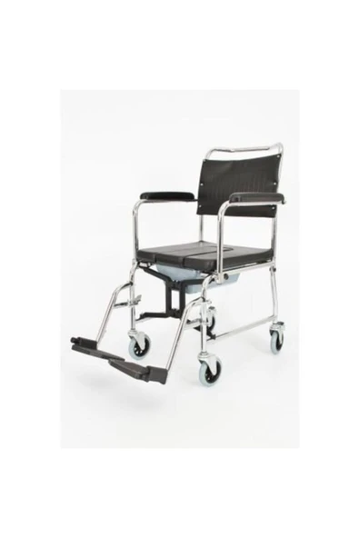 Comfort Plus Tuvaletli Özellikli Yan Kolları Çıkar Ayak Çıkar Katlanır Sandalye ürün görseli 1