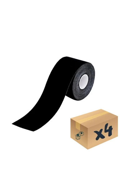 VZN Tape Kinesiology Vzn Kinesio Sport Tape – Sporcu Ağrı Bandı 5m X 5cm Siyah 4 Adet ürün görseli 1