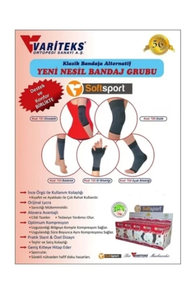 MEDİKAL Variteks Softsport Elastik Örme Ayak Bilekliği 28-33 Cm Xlarge ürün görseli 1