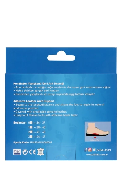 Kifidis Kendinden Yapışkanlı Deri Ark Desteği Std - Resim 2