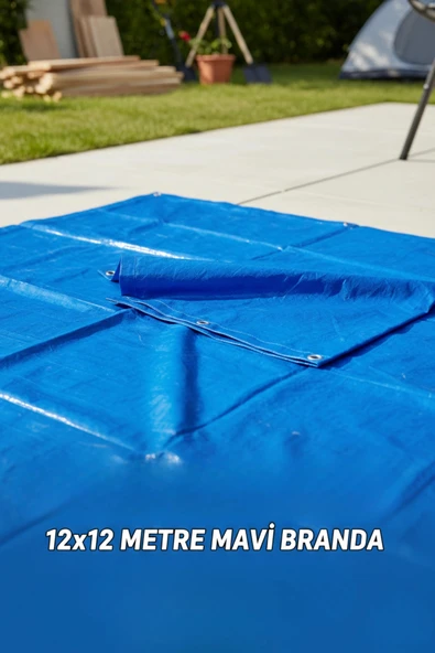 Elit Dayanıklı ve Çok Amaçlı Koruma Mavi Branda 12x12 m ürün görseli 1