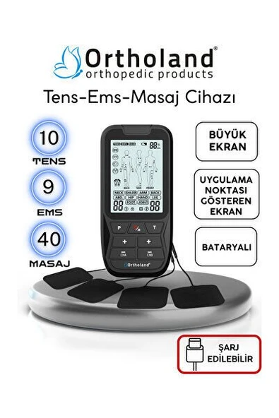 Portatif 2 Kanallı Ems Masaj Cihazı, Bataryalı Fizik Tedavi Cihazı ürün görseli 1